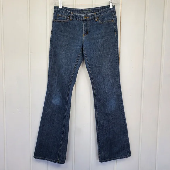 Michael Kors Women's 6 Mid Rise Bootcut Denim Blue Jeans - Picture 2 of 11